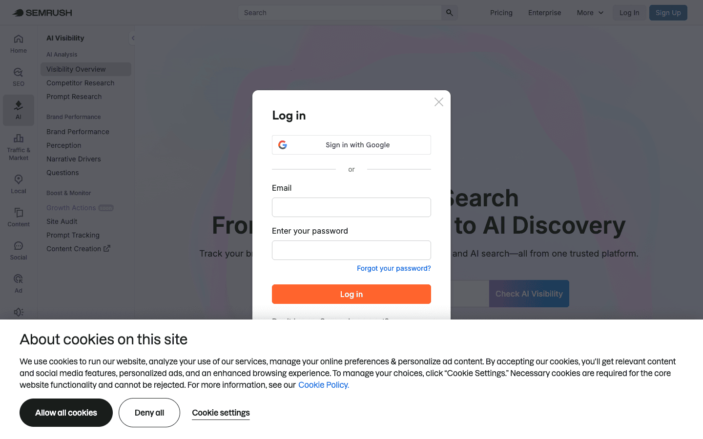 Semrush AI Visibility Toolkit