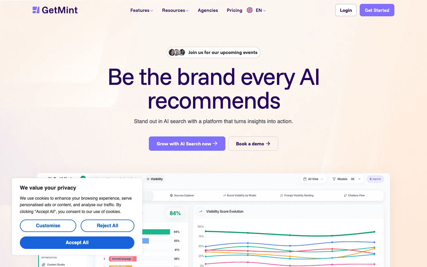 GetMint — AI Visibility with RAG Content Studio