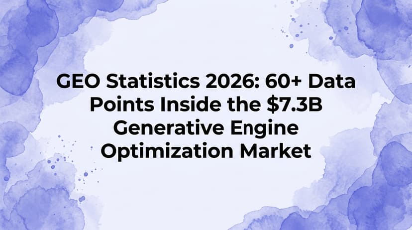 GEO Statistics 2026: 60+ Data Points Inside the $7.3B Generative Engine Optimization Market