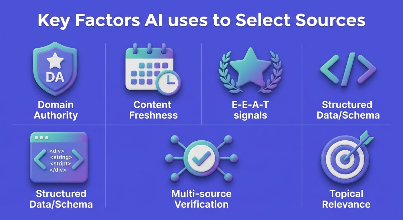 AI source selection factors