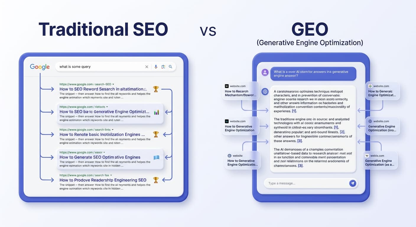 GEO vs. Traditional SEO comparison