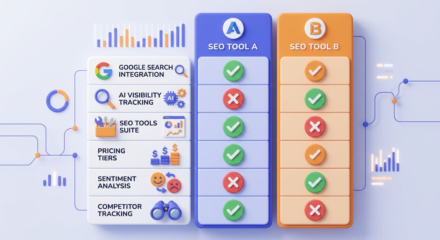 Feature comparison between QuickSEO and Otterly