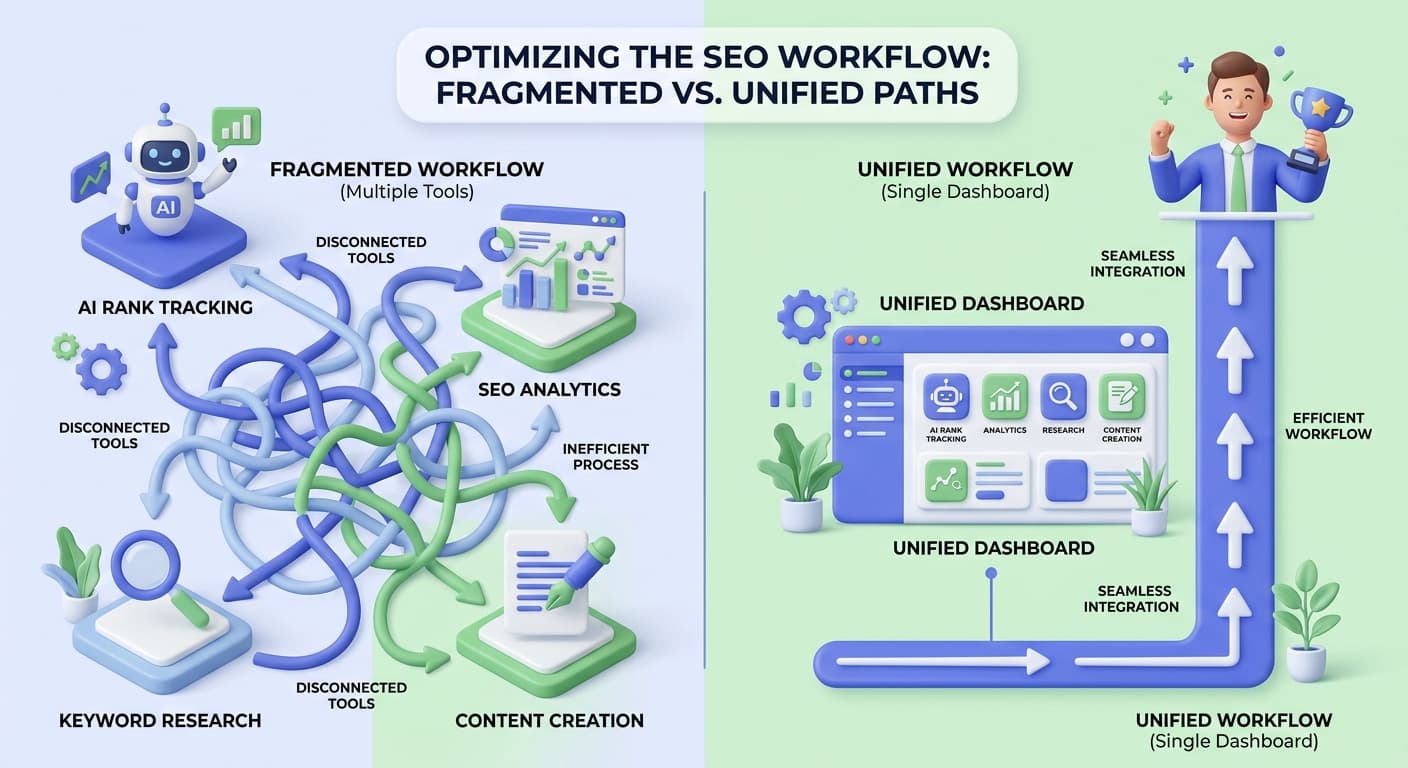 Unified vs fragmented SEO workflow
