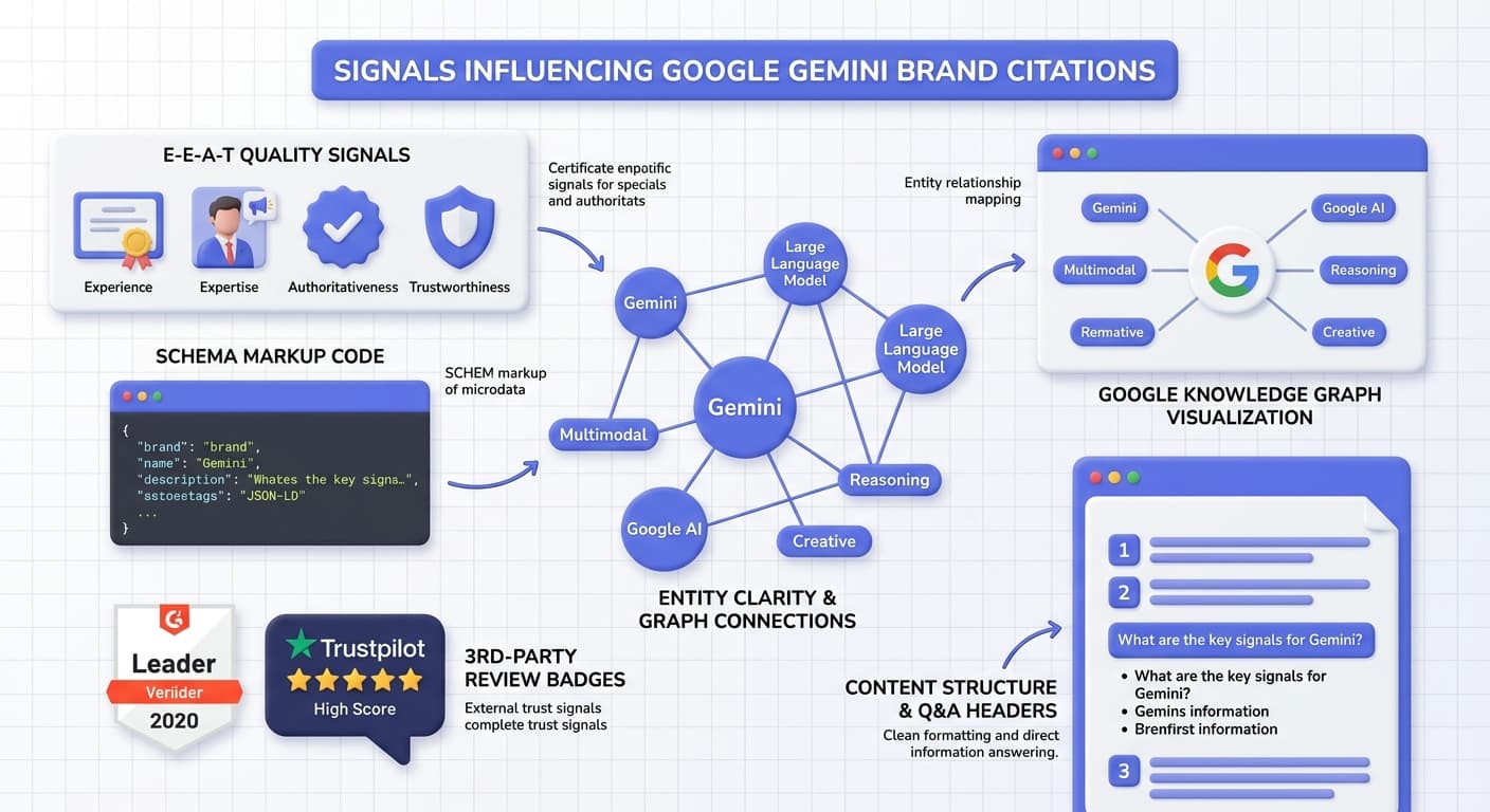 Key signals that drive Gemini brand citation