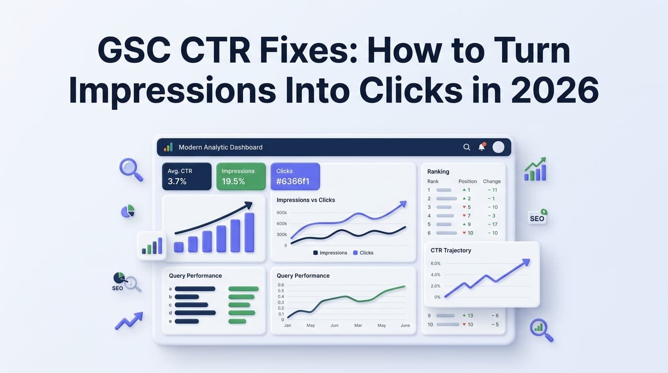 GSC CTR Fixes: How to Turn Impressions Into Clicks in 2026