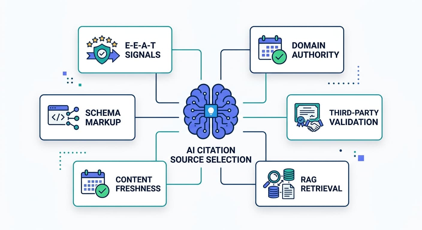 Key factors AI systems use to select citation sources