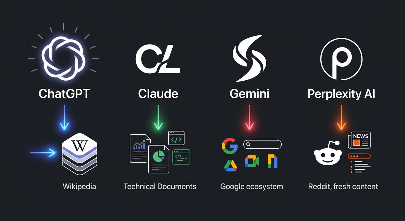 AI platform citation source preferences — ChatGPT, Claude, Gemini, Perplexity