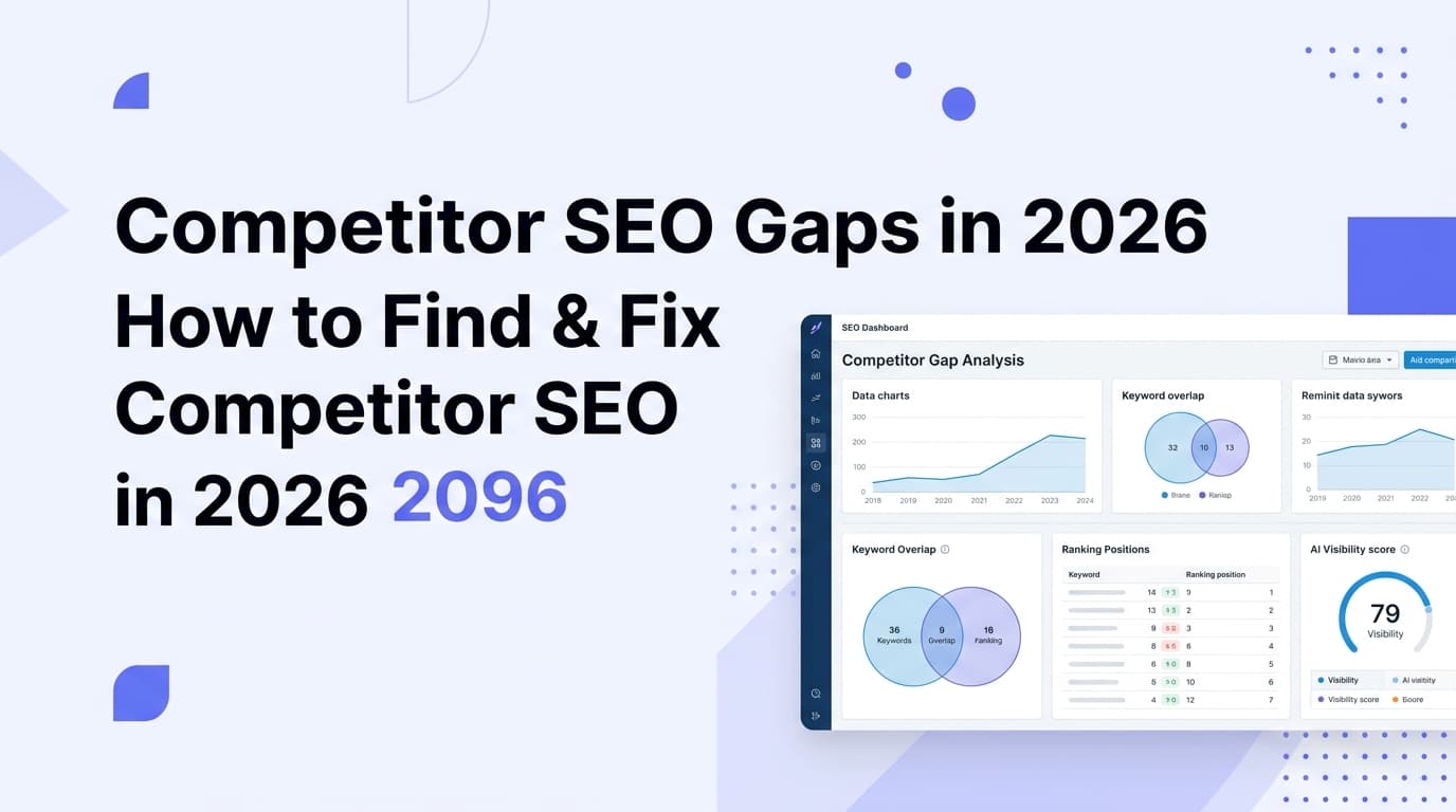 How to Find & Fix Competitor SEO Gaps in 2026: The Complete Playbook