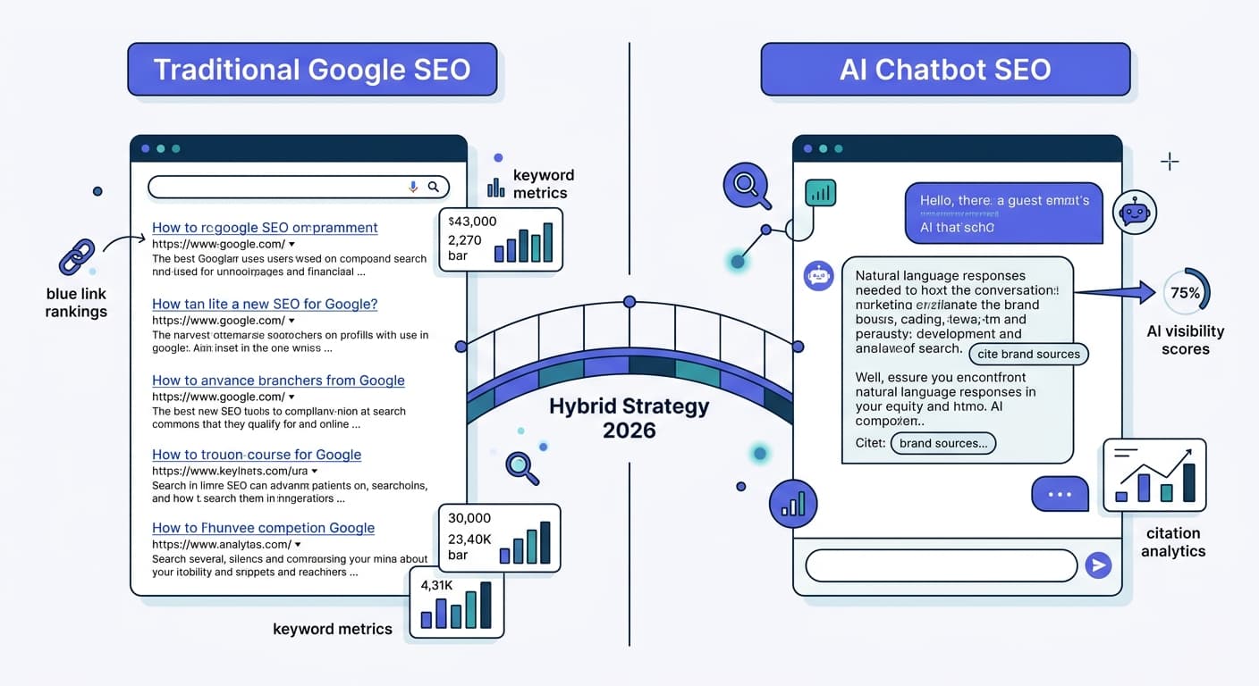 Traditional SEO vs. AI Chatbot SEO - The Hybrid Strategy