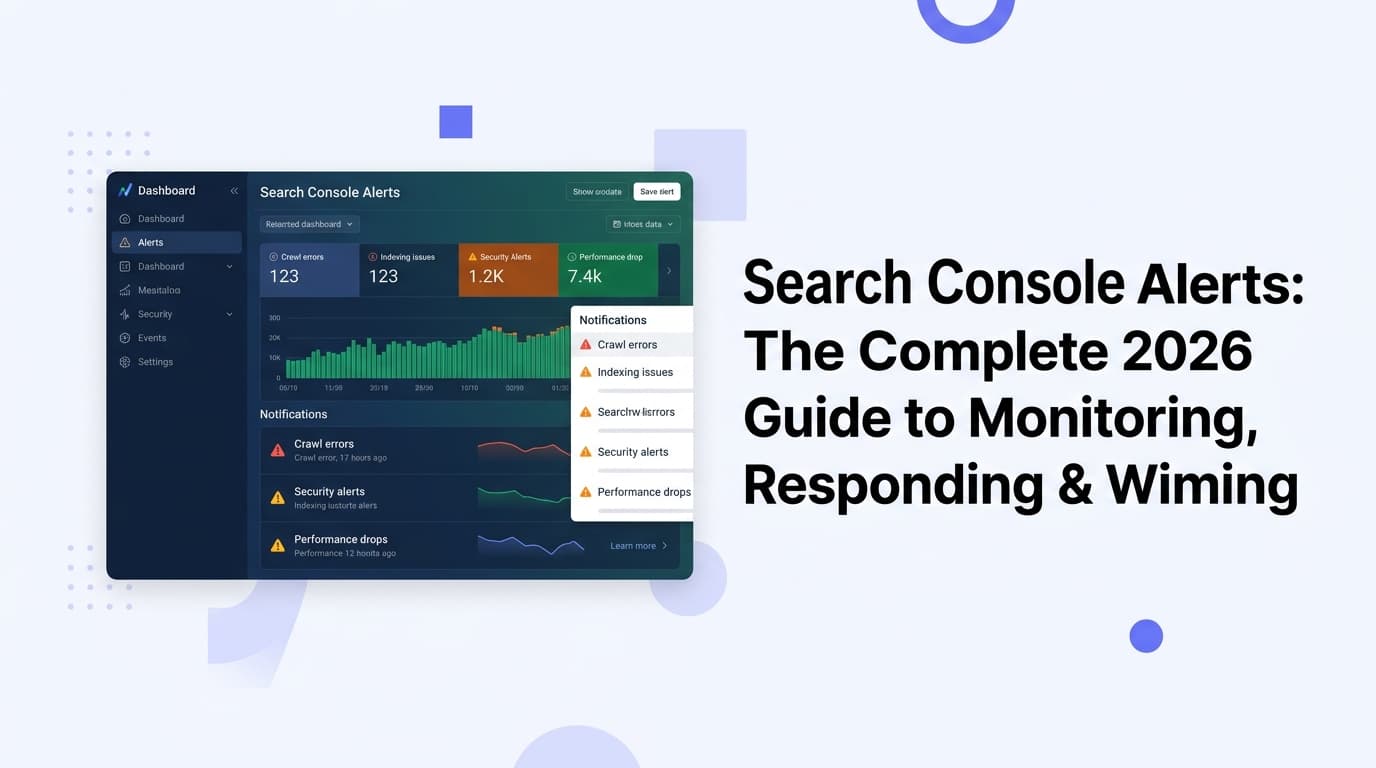 Search Console Alerts: The Complete 2026 Guide to Monitoring, Responding & Winning
