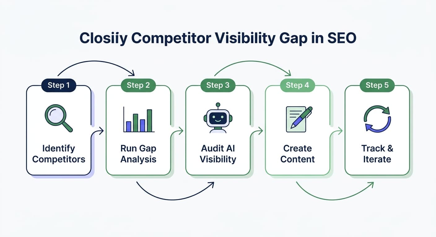 A 5-step workflow for closing competitor visibility gaps in SEO and AI search