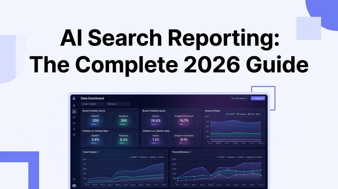 AI Search Reporting: The Complete 2026 Guide to Metrics, Dashboards & Winning Visibility