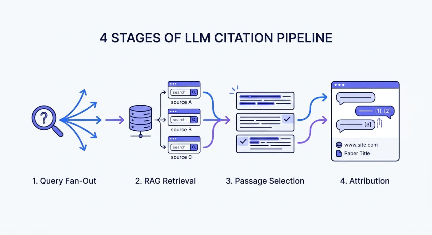 The 4-Stage LLM Citation Pipeline
