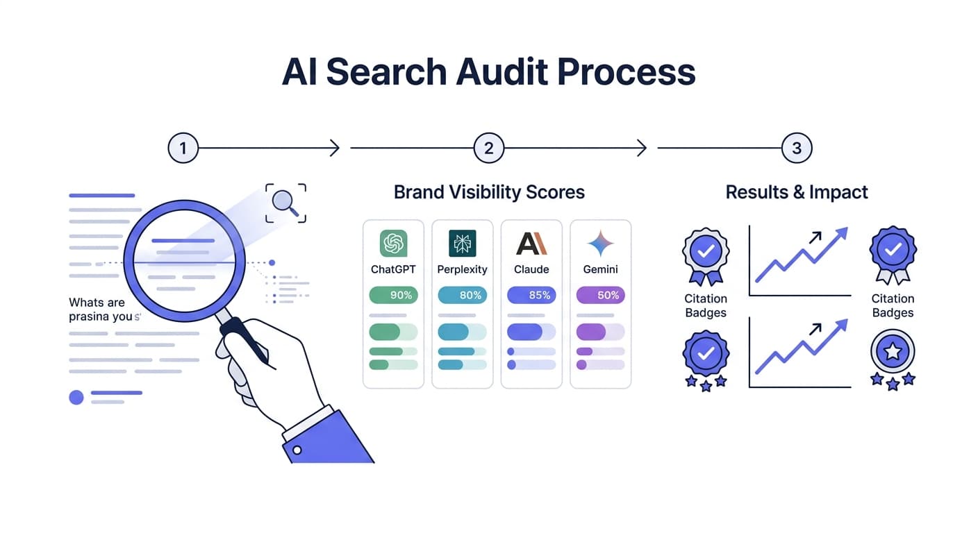 AI search audit process: from brand gap identification to visibility wins